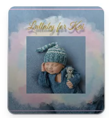 Personalized baby lullaby for Kai – custom sleep music cover art
