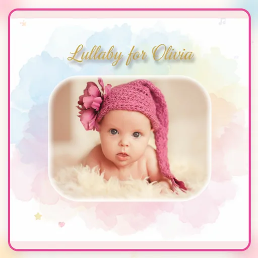 Personalized baby lullaby for Olivia – custom sleep music cover art