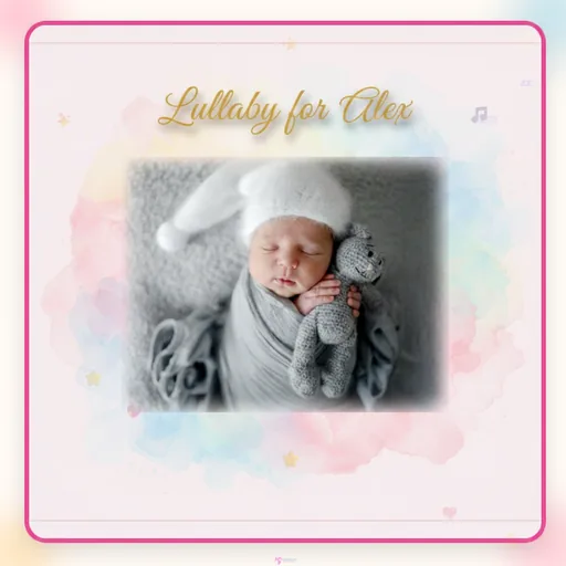 Personalized baby lullaby for Alex – custom sleep music cover art