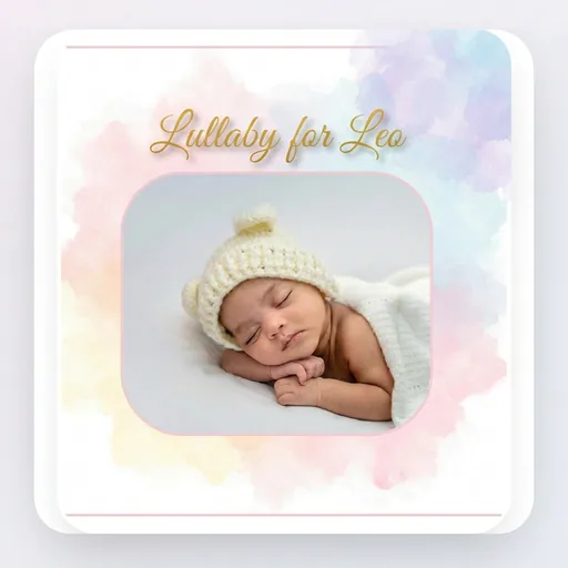 Personalized baby lullaby for Leo – custom sleep music cover art