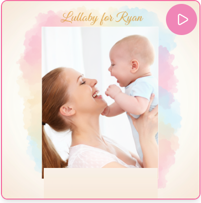 Personalised lullaby for Ryan — sample cover with play button