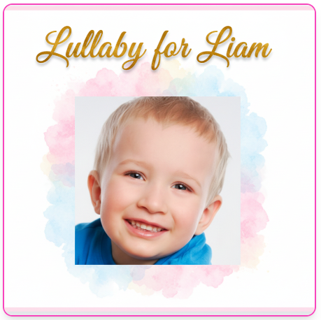 Personalized baby lullaby for Liam – custom sleep music cover art