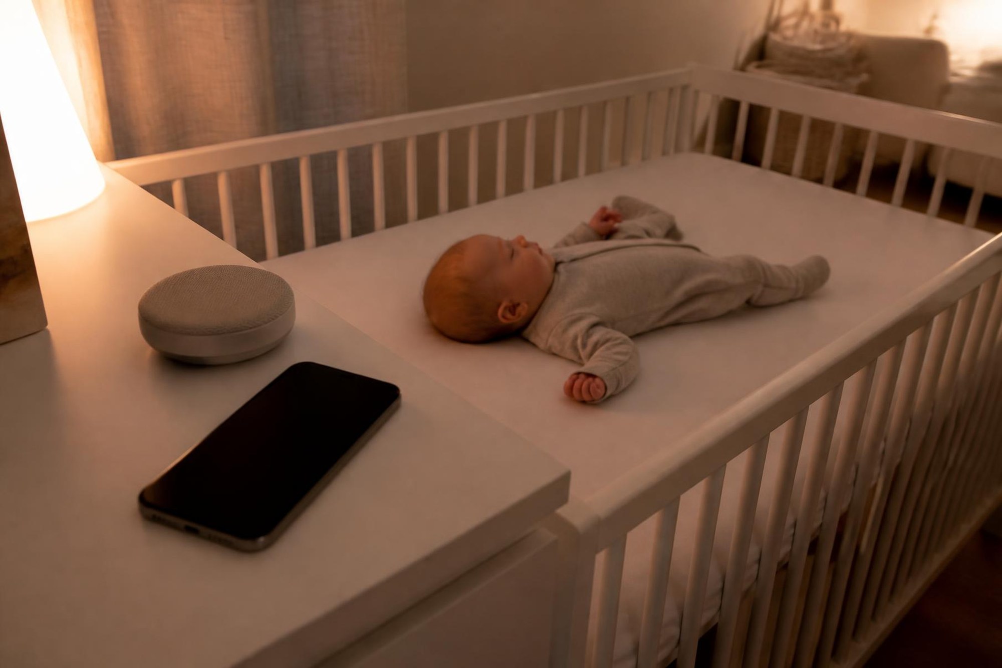 Baby relaxing with gentle sleep music and lullabies